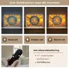 Mozaïek - Zon - Geel - Cirkel Light Box met batterij (Wandlamp) middel -USP_lichtkleurNL