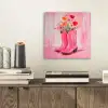 Roze - Bloemen - Cowboy aluminium wit klein -sfeer1
