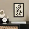 Minimalistisch - Tak - Bladeren - Zwart fotolijst zwart zonder passe partout klein -sfeer1
