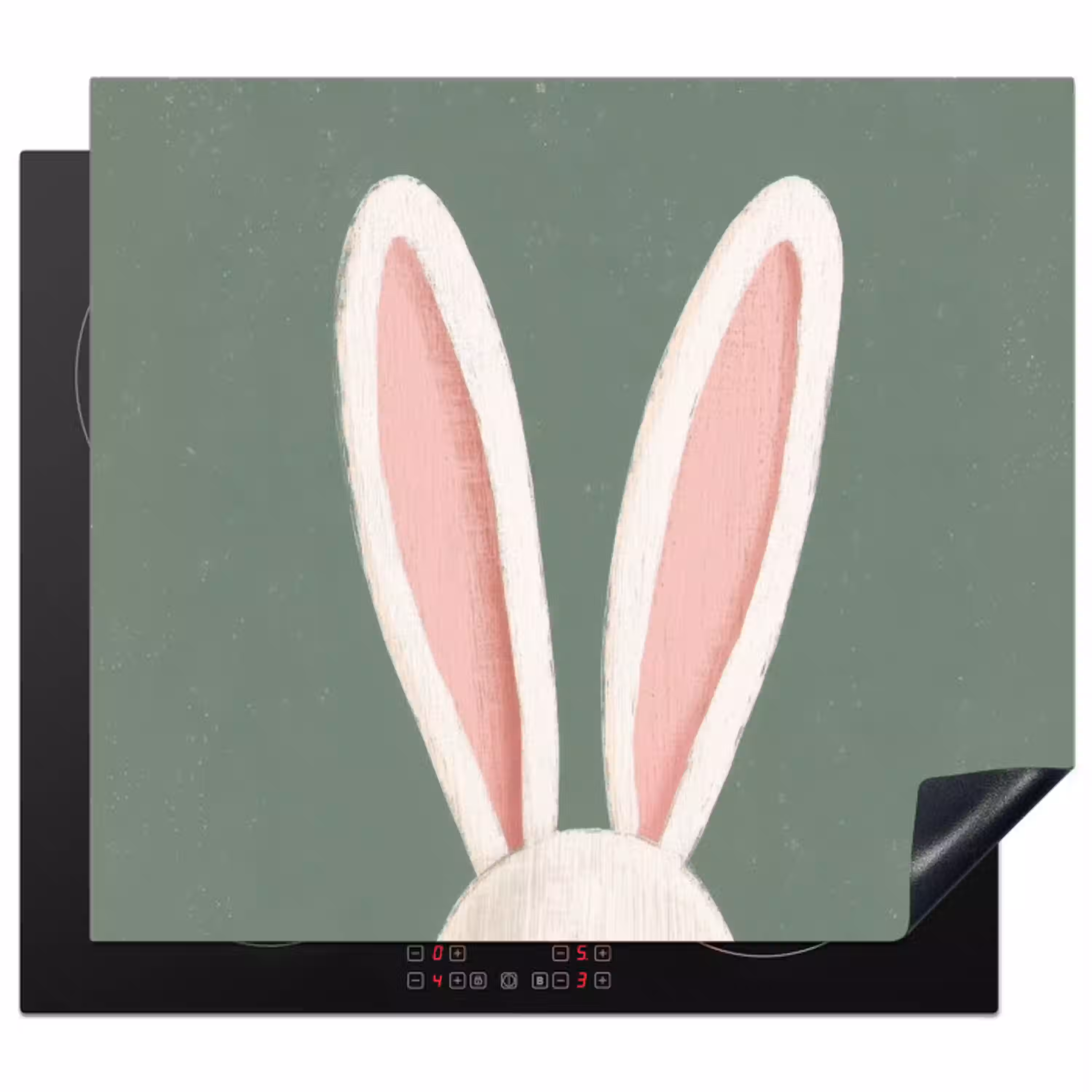 Hazen - Oren - Roze Inductie beschermer vinyl 3mm middel -3d