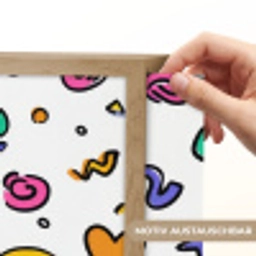 Smileys - Pictogrammen - Kleurrijk Light Box met batterij (Wandlamp kind) middel -USP_websiteprintDE