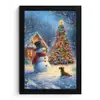 Kerstwonder - Winteravond - Kleurrijk fotolijst zwart zonder passe partout klein -3d