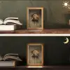 Koptelefoon - Bruin - Verf - Vintage Light Box met kabel (Tafellamp) klein -sfeer3
