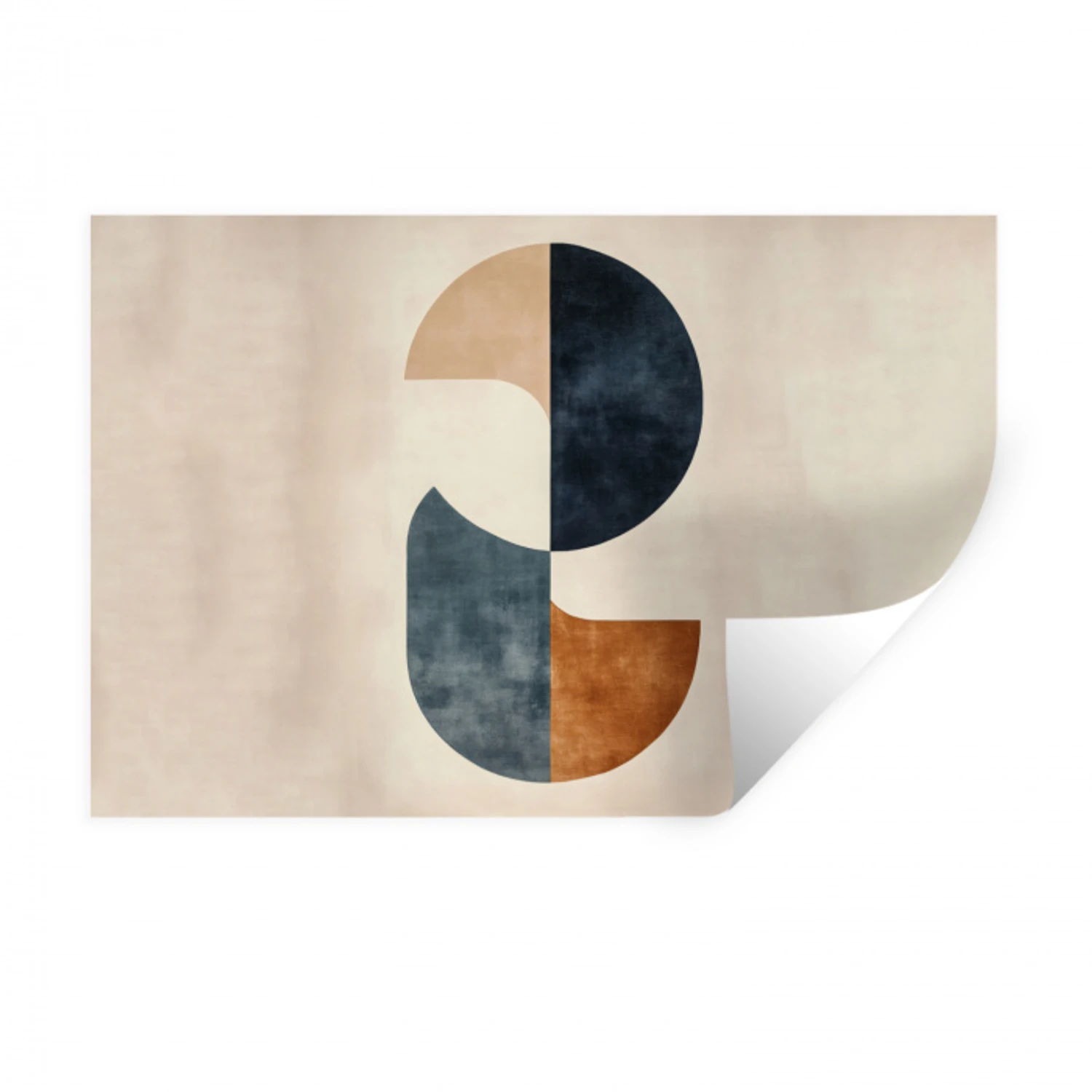 Cirkels - Abstract - Kleurrijk Muursticker klein -3d