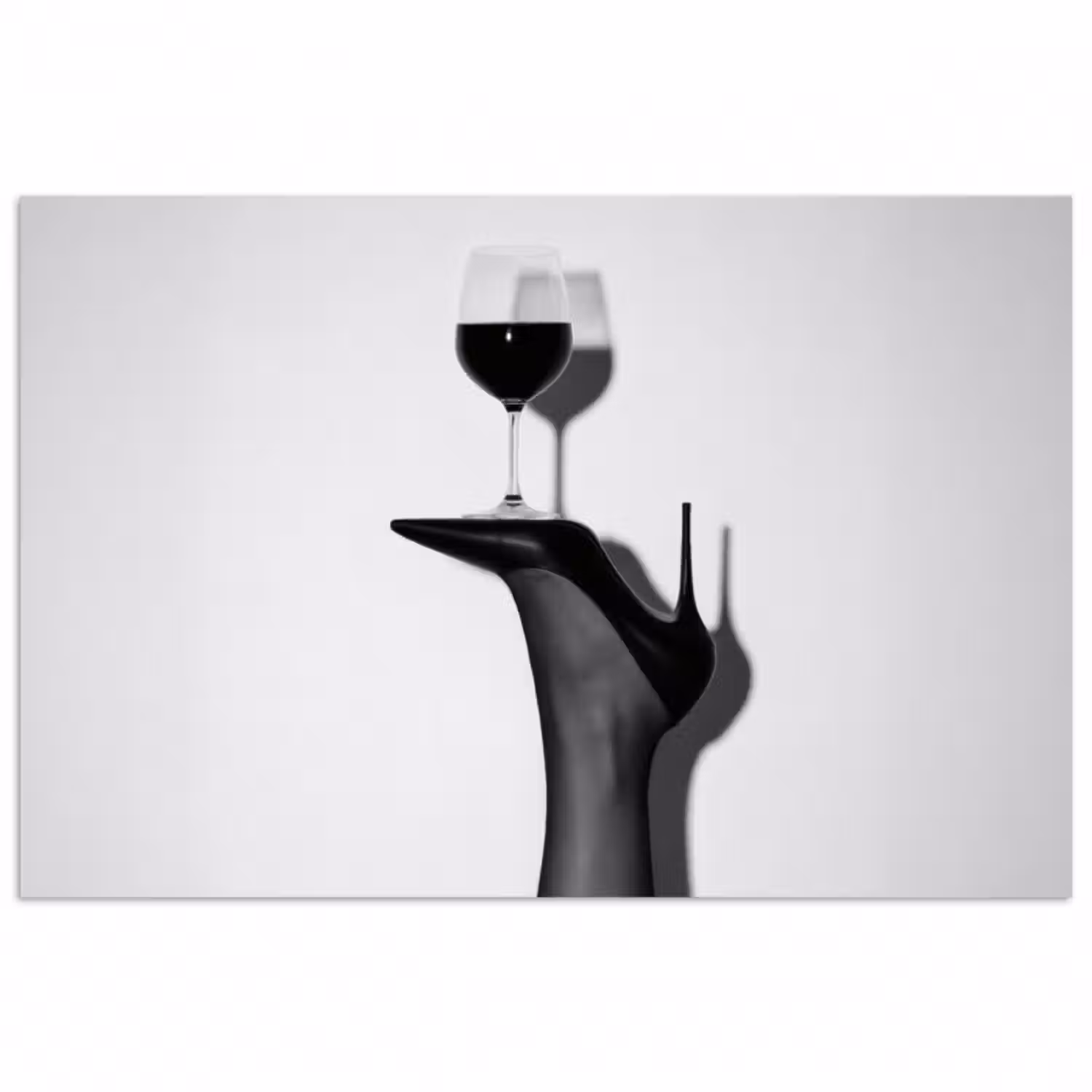 Poster - Absatz - Wein - Minimalistisch - Schwarz