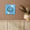Smiley - Blauw - Bliksem plexiglas 5mm klein -sfeer5