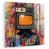 Televisie - Graffiti - Mens - Kleuren plexiglas 5mm klein -zzzproduct_nieuw