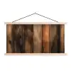 Hout - Rustiek - Donkere Planken textielposter latten blank klein -3d