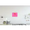 Palmbomen - Modern - Roze textielposter latten blank klein -kinderkamer