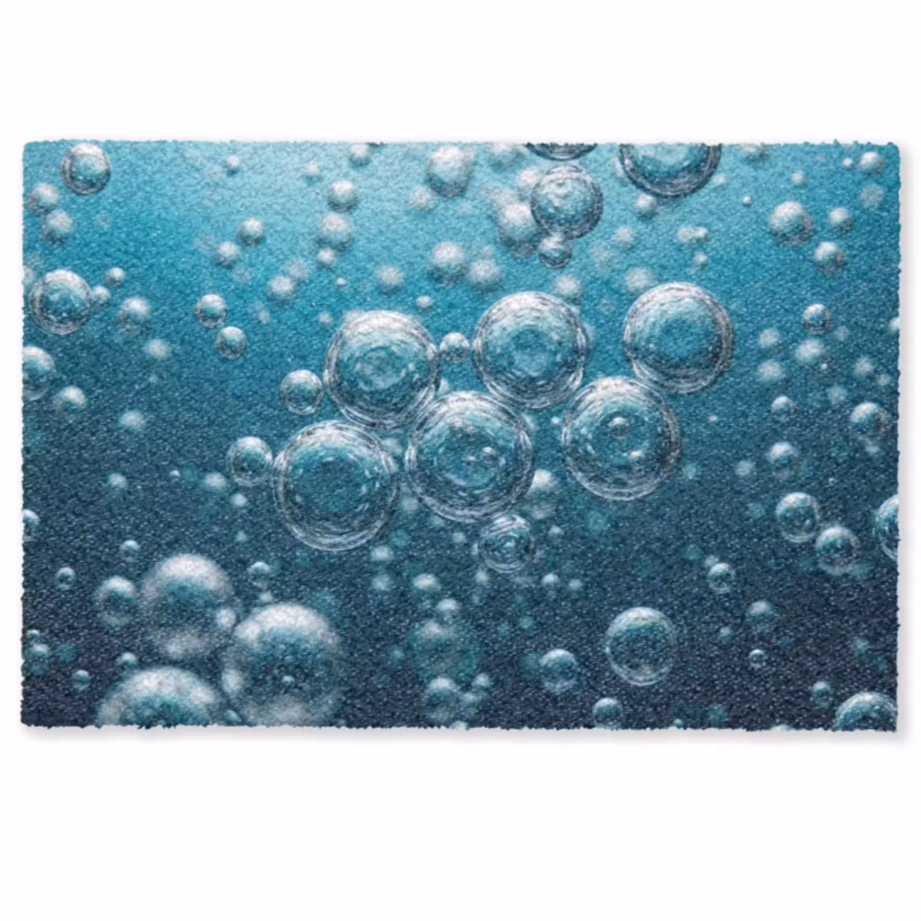 Luchtbellen - Dynamisch - Blauw Deurmat klein -zkaufland3d