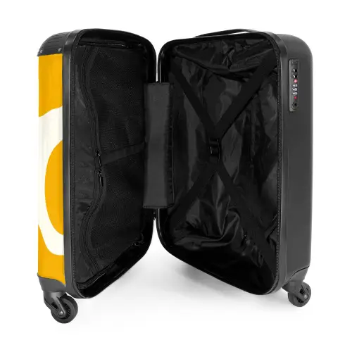 Abstract - Gele vormen NBS - Handbagage koffer - Kinderen Unisex middel -binnenkant