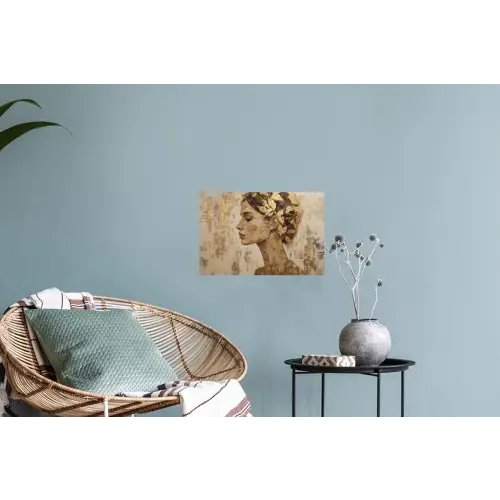 Vrouw - Goud - Abstract - Textuur Muursticker klein -plant