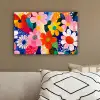 Bloemen - Kleurrijk - Stippen canvas 2cm klein -sfeer3