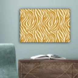 Zebra - Klassiek - Oker - Geel canvas 2cm klein 34 -sfeer4