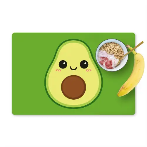 Avocado - Groen - Speels Placemat vinyl groot -zzzproduct_Kitchenyeah-website