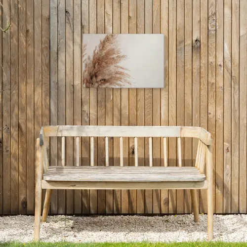 Gras - Planten - Natuur - Pampasgras Tuinposter op houten frame 2 cm dik klein -sfeer4