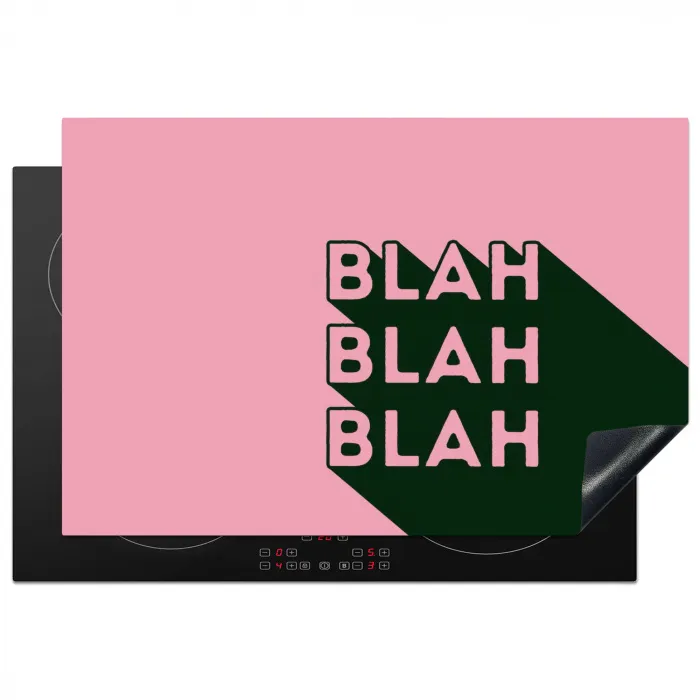 Tekst - Grafisch - Groen - Schaduw Inductie beschermer vinyl 3mm klein -3d