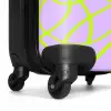 Limoengroene lijnen op lila NBS - Handbagage koffer - Kinderen Unisex middel -wiel