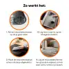 Dessin - Tegel - Blauw Inductie beschermer vinyl 3mm klein 276 -zzzzzzz-td-werking
