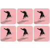 Kat - Skateboard - Roze onderzetter kurk middel -zkaufland3dotto