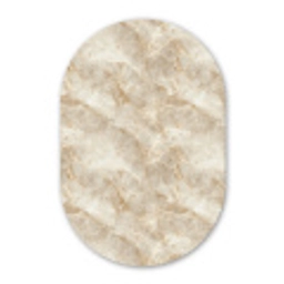 Lichtbeige - Onyx - Subtiel Wandcirkel Ovaal Aluminium middel 839 -3d
