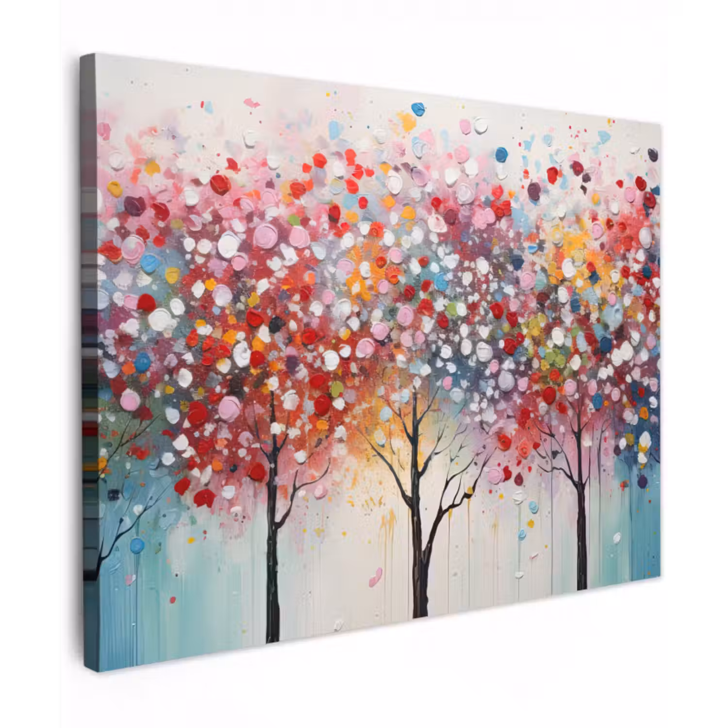 Leinwandbild - Kunst - Bäume - Natur - Acryl