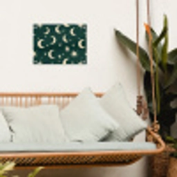 Manen - Sterren - Groen tuinposter los doek klein 239 -sfeer7