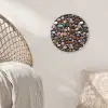 Gepolijst - Kiezel - Warm Wandcirkel plexiglas klein 852 -sfeer5