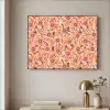 Retro - Bloemen - Patroon Textielframe zwart klein 947 -sfeer2