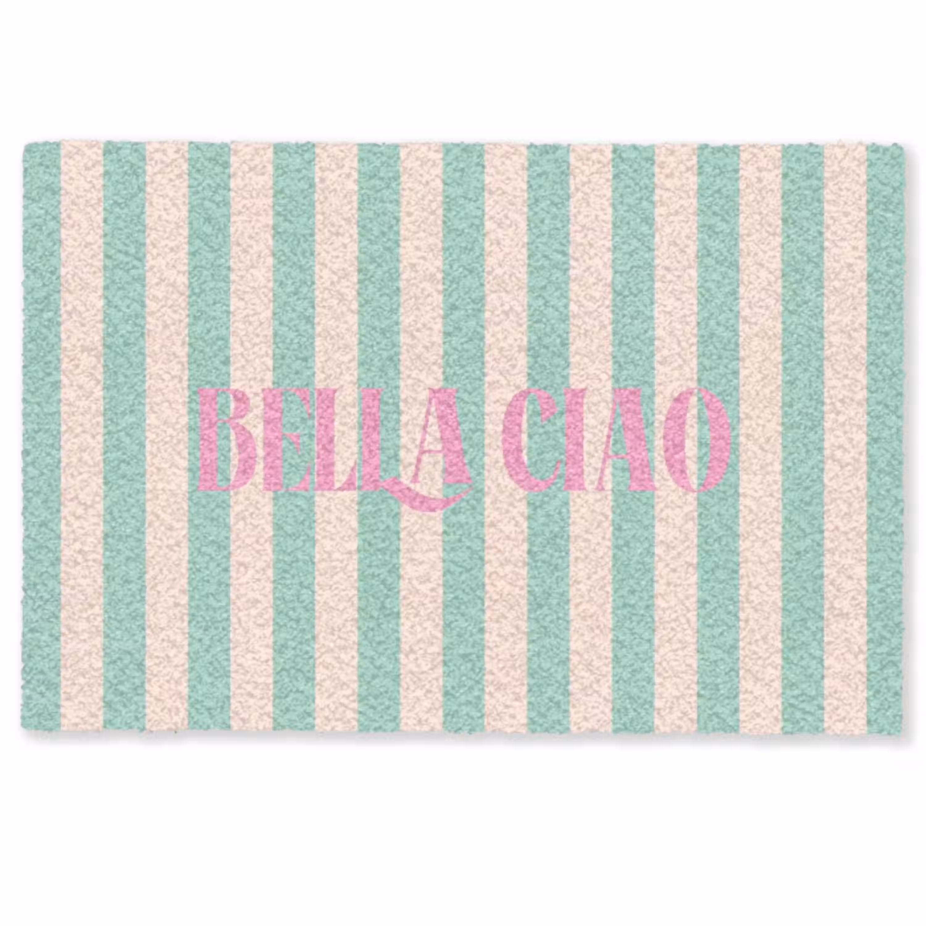 Roze - Groen - Strepen - Bella ciao Deurmat klein -zkaufland3d
