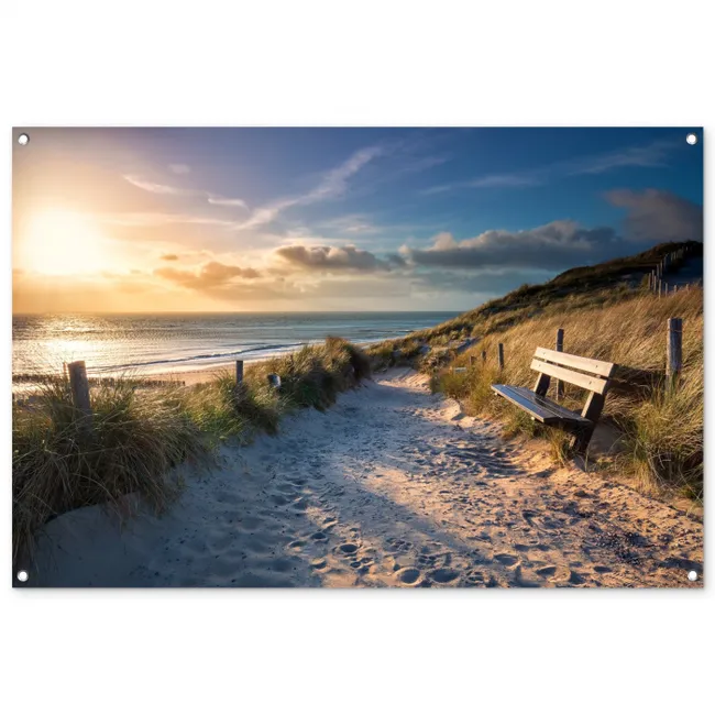 Zonsondergangstrand – zalige poster