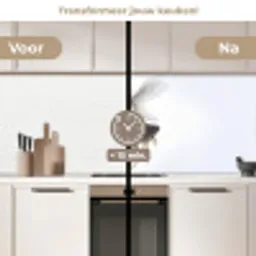 Goudvissen - Modern - Wit keuken achterwand 2 middel -voor-na2_NL
