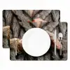 Vrouw - Hamburger - Bontjas Placemat vinyl groot -zzsfeer2_Kitchenyeah-website
