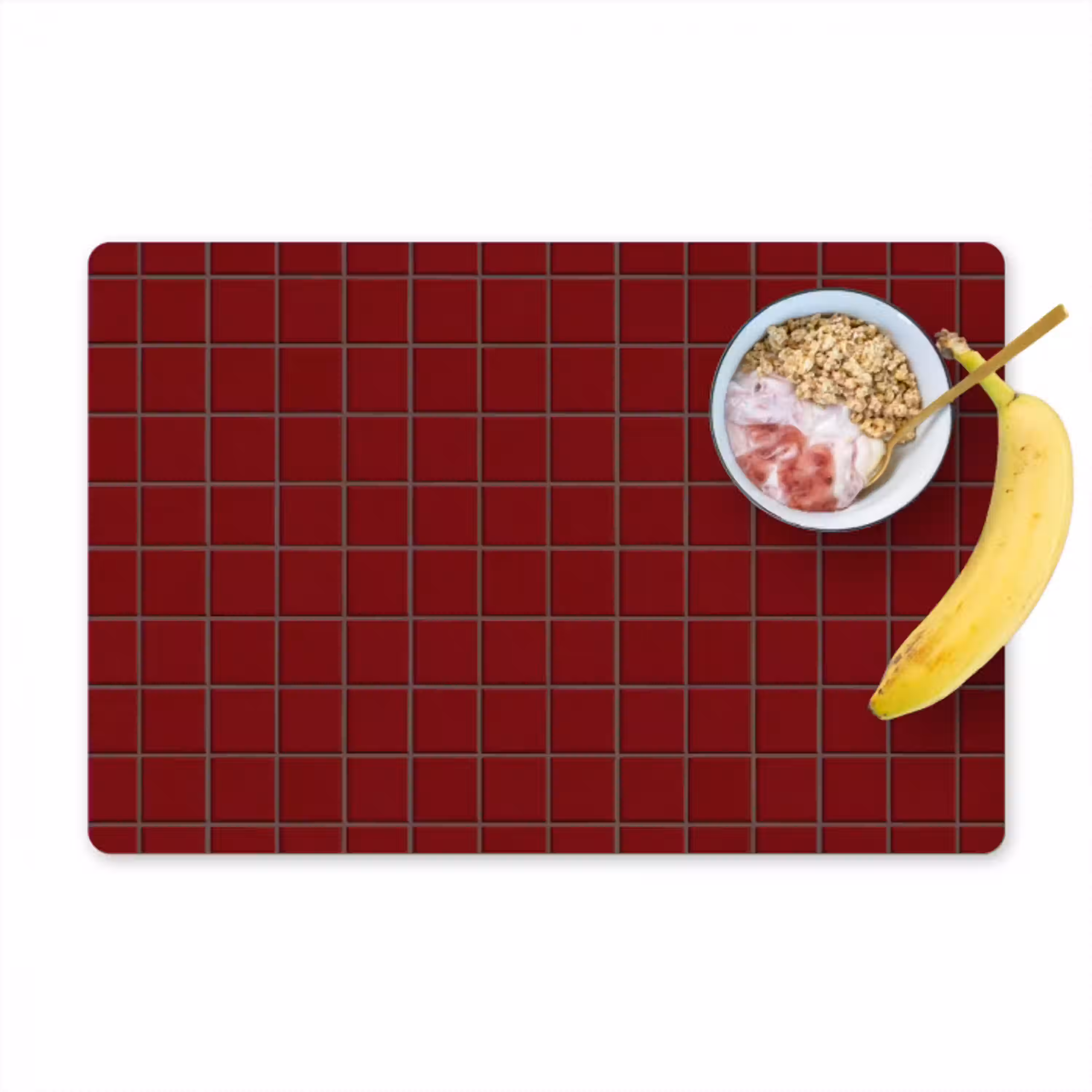 Patroon - Tegels - Burgundy Placemat vinyl groot 368 -zzzproduct_Kitchenyeah-website