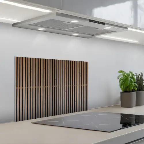Vintage - Hout - Design - Structuur keuken achterwand spatscherm klein -3d_schuin