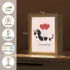 Hond - Teckel - Valentijn - Love Light Box met kabel (Tafellamp) klein -USP_NL