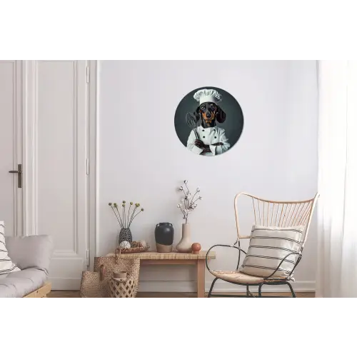 Hond - Garde - Kok Wandcirkel aluminium klein -woonkamer