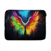 Regenboogkleuren - Vleugels - Magisch laptophoes neopreen klein -3d