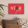 Star girl - Rood - Panter - Ster canvas 2cm klein -sfeer1