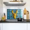 Kreeft - Geel - Blauw - Tegels Inductie beschemer met haakjes klein -sfeer2