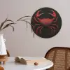Krab - Rood - Vissen - Schaaldieren Akoestische PET Vilt - Rond klein -sfeer3
