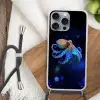 Octopus - Stippen - Blauw - Zee Hoesje iPhone 16 Pro Max met koord klein -sfeer4