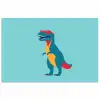 Dinosaurus - Blauw - Zonnebril poster papier klein -3d