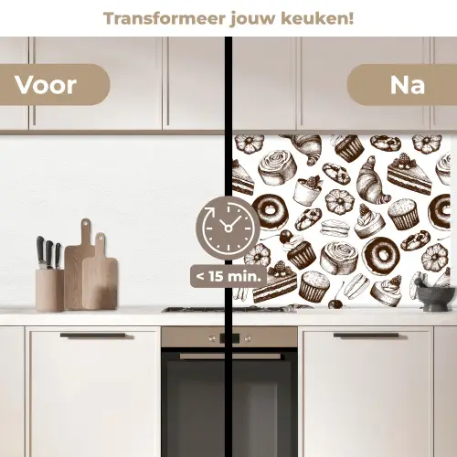 Brood - Patisserie - Vintage - Design keuken achterwand 2 middel 871 -voor-na2_NL