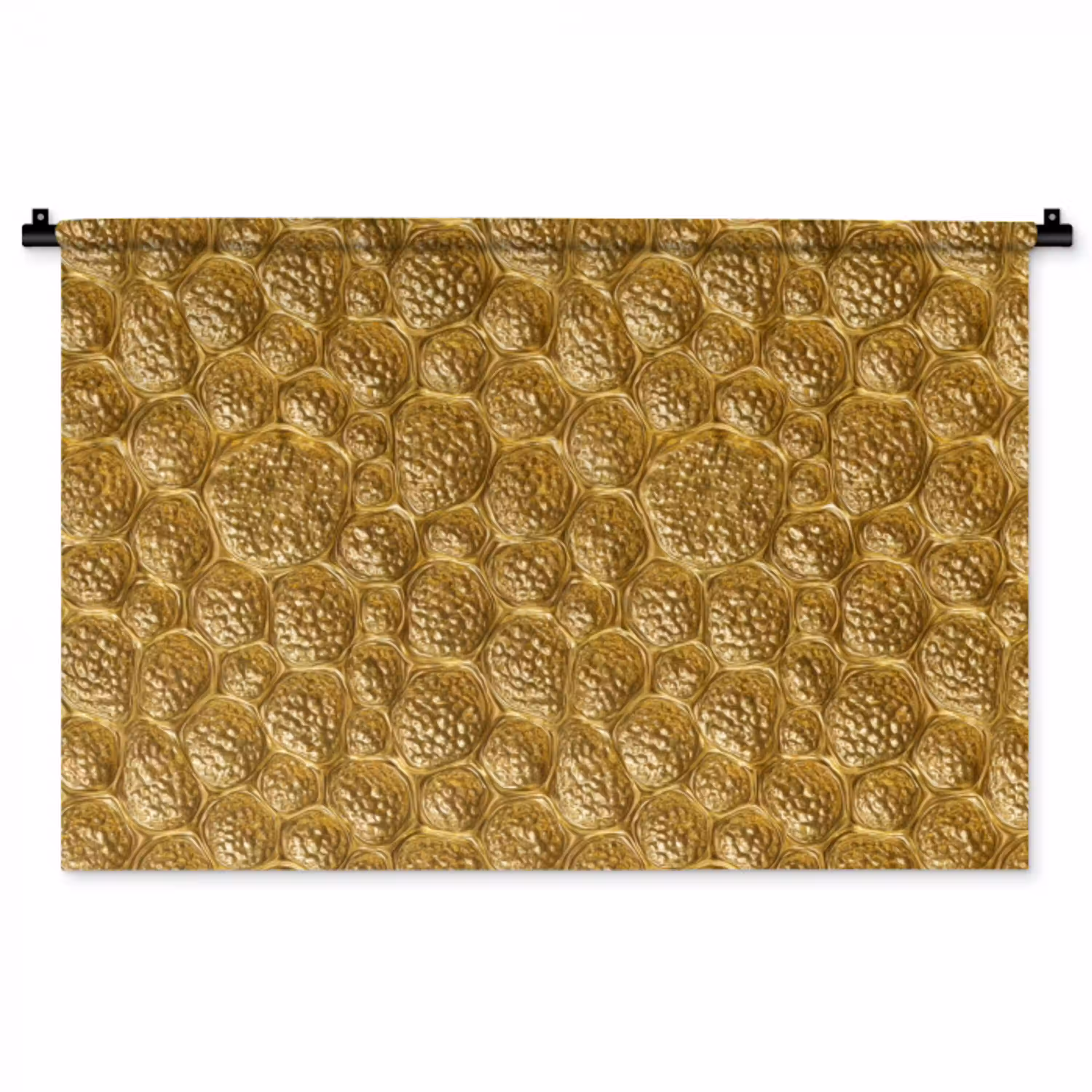 Gehamerd - Mozaïek - Antiek - Goud Wandkleed katoen middel 269 -zz3d