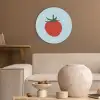 Rood - Tomaat - Groente Akoestische PET Vilt - Rond klein -sfeer1