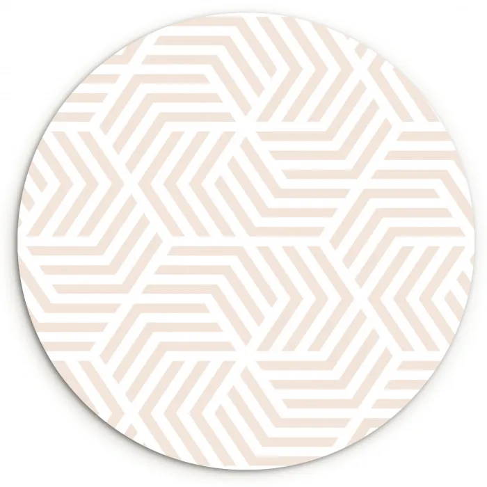 Patroon - Geometrie - Design - Pastel Wandcirkel plexiglas klein 852 -3d