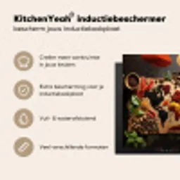 Wereldkaart van Kruiden Inductie beschermer vinyl 3mm middel -sfeer2