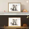 Wasbeer - Dier - Kinderen Light Box met batterij (Wandlamp kind) middel -sfeer3_kind