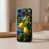 Citroenen - Bladeren - Blauwe lucht Telefoonhoesje iPhone 17 Pro klein -sfeer2